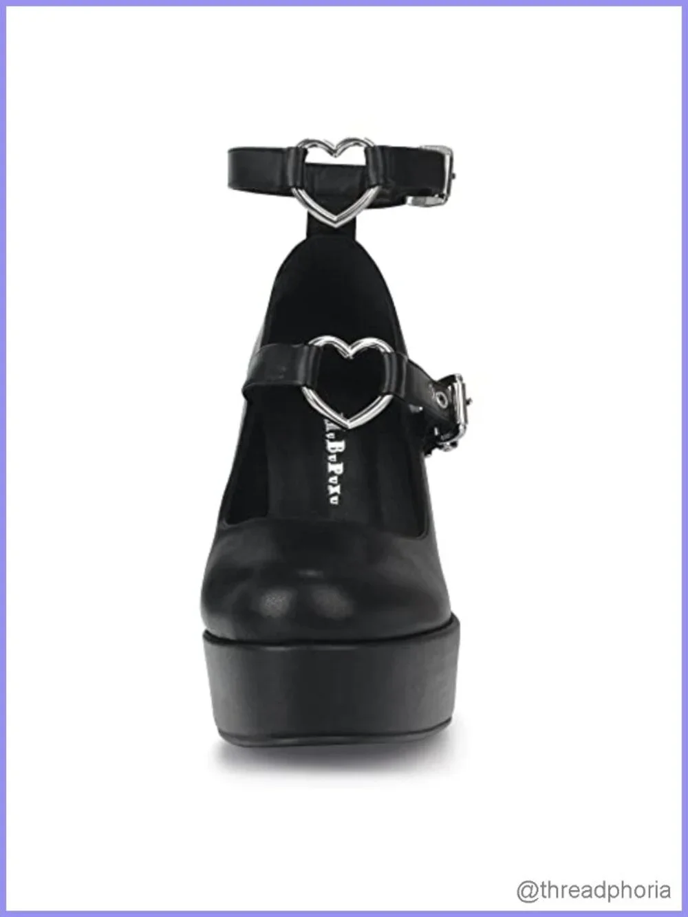 Women's Chunky Platform Buckle Mary Janes Heels Goth Shoes